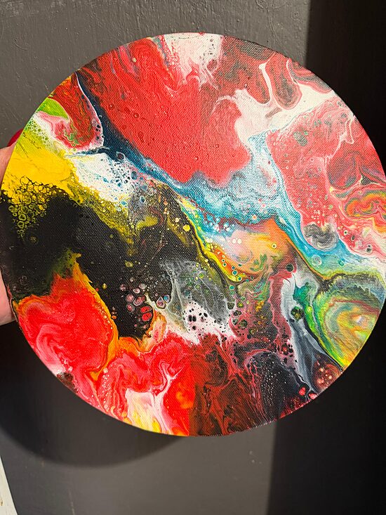 Komplekts. Fluid art tehnikā. 20x30. 