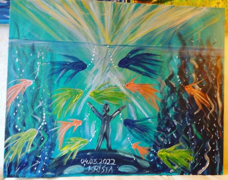 Ienirt klusajā. 40x50cm.Akrils(uzdāvināts)