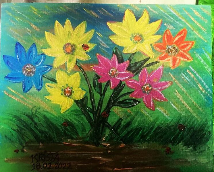 Pavasaris. 40x50cm.Akrils.
