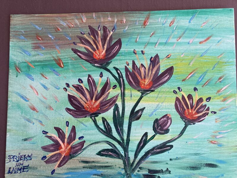 Cerību trauslais zieds. 30x40.Akrils